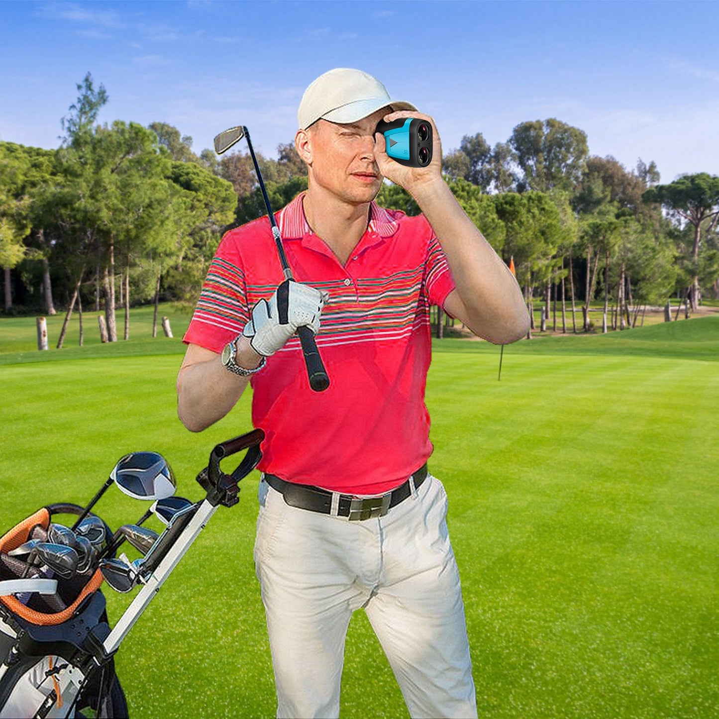 Professional Precision Laser Golf Rangefinder 600m/656Yard 6X Magnification Distance Angle Speed Measurement For Golf Hunting