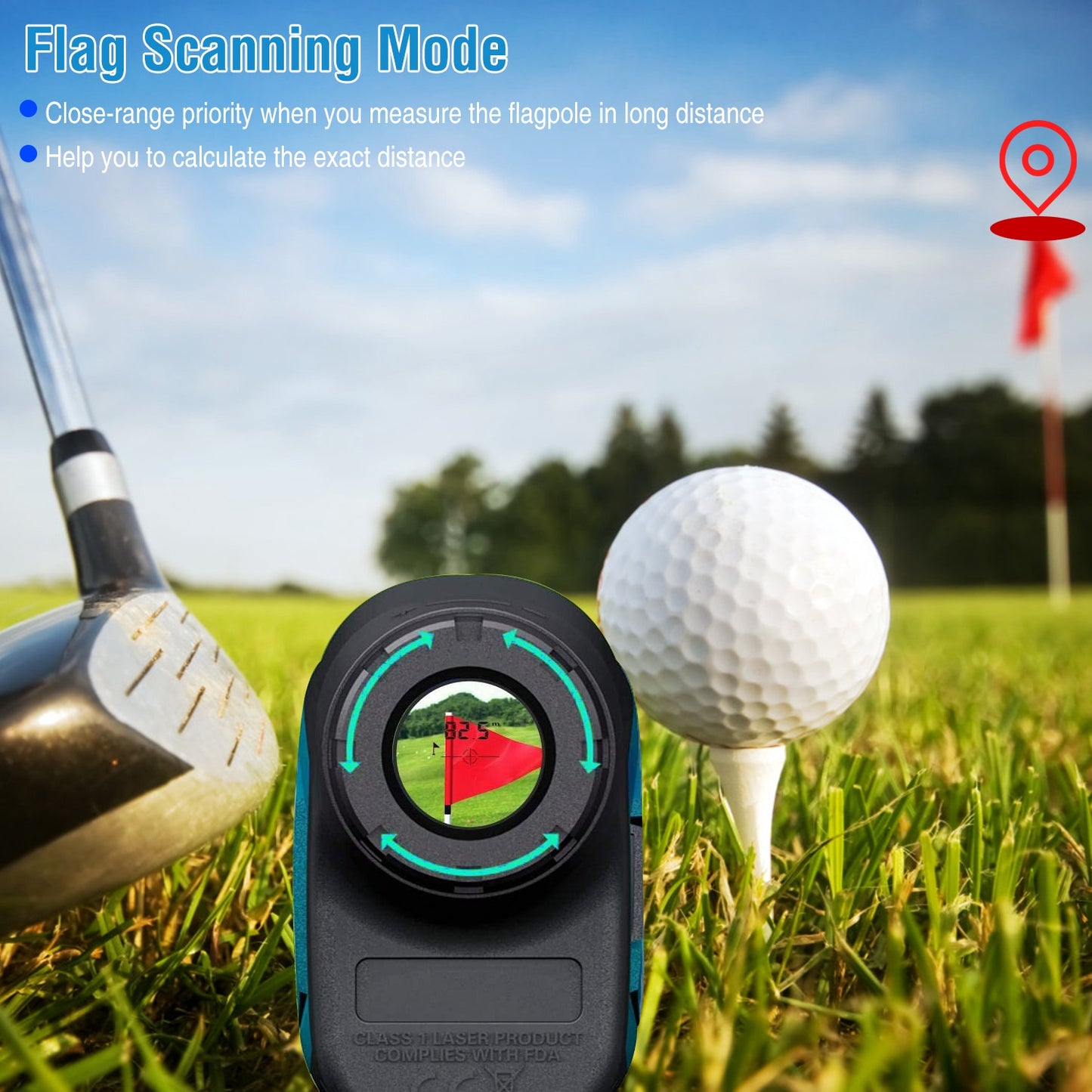 Professional Precision Laser Golf Rangefinder 600m/656Yard 6X Magnification Distance Angle Speed Measurement For Golf Hunting