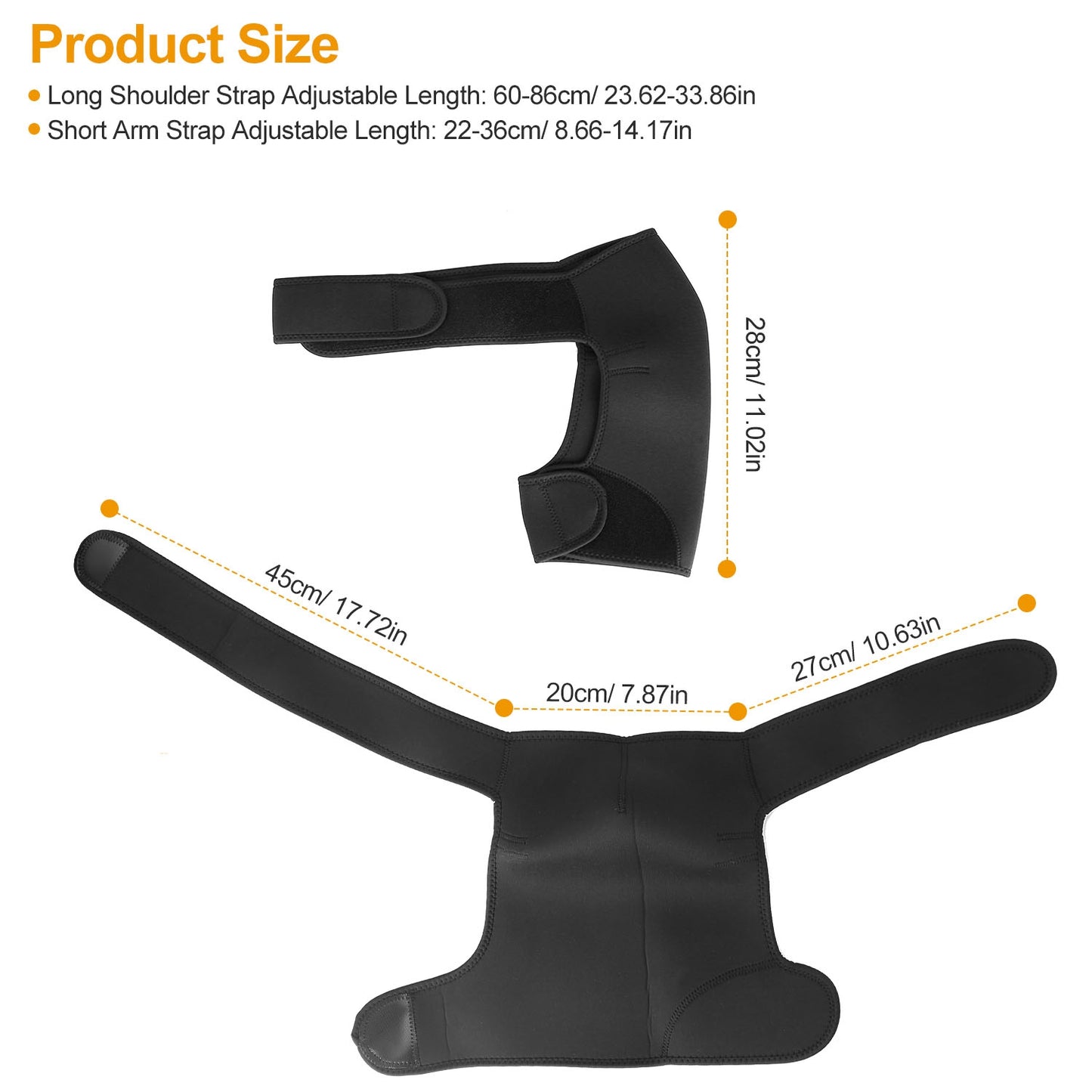 Shoulder Support Brace Rotator Cuff Support Wrap Strap Compression Therapy Sleeve w/ Adjustable Straps for Arthritis Bursitis [Left]