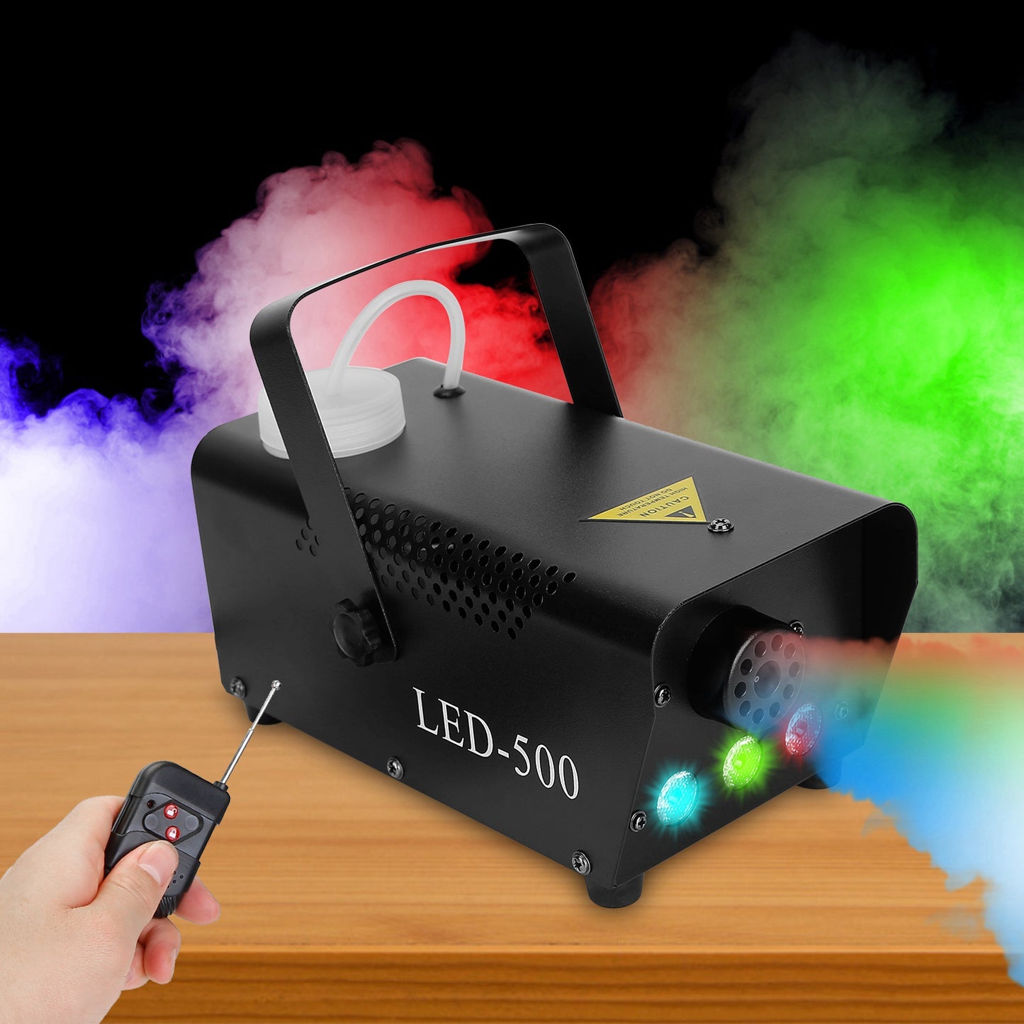 400W Fog Machine RGB LED Party Club DJ Fogger Rapid Heating Remote Control Wedding Stage Smoke Machine