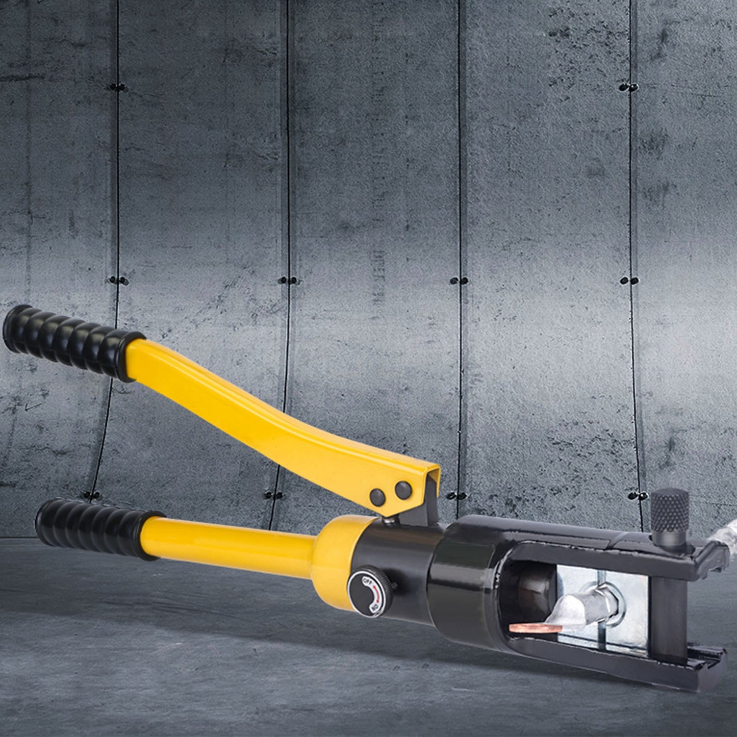 12 Ton Hydraulic Wire Crimper Professional Terminal Crimping Pliers Battery Cable Lug Crimping Tool Set W/ 12 Dies
