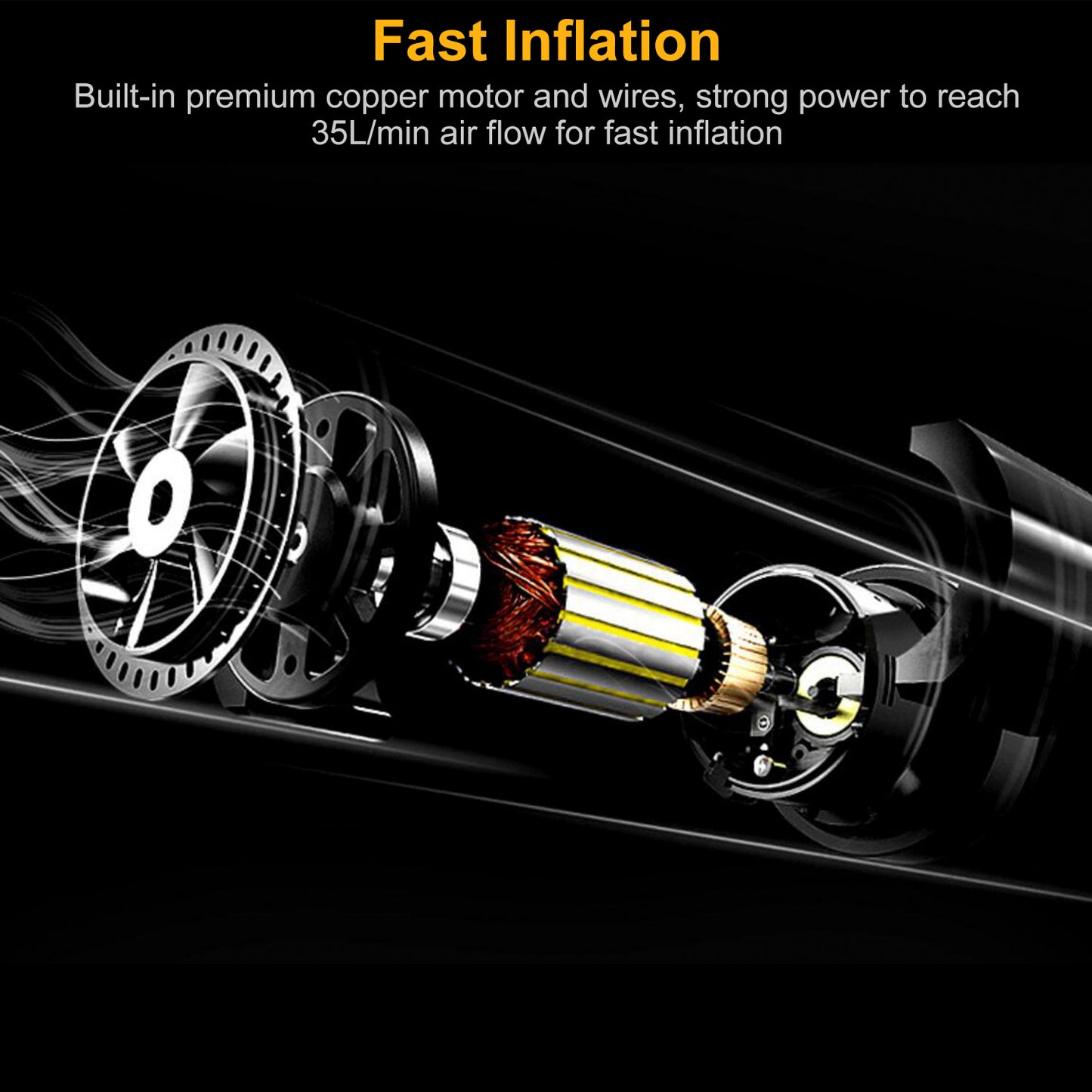 Car Tire Air Pump Portable Air Compressor Pump DC 12V Car Tire Inflator Pump For Bicycle Motorcycle w/ Pointer