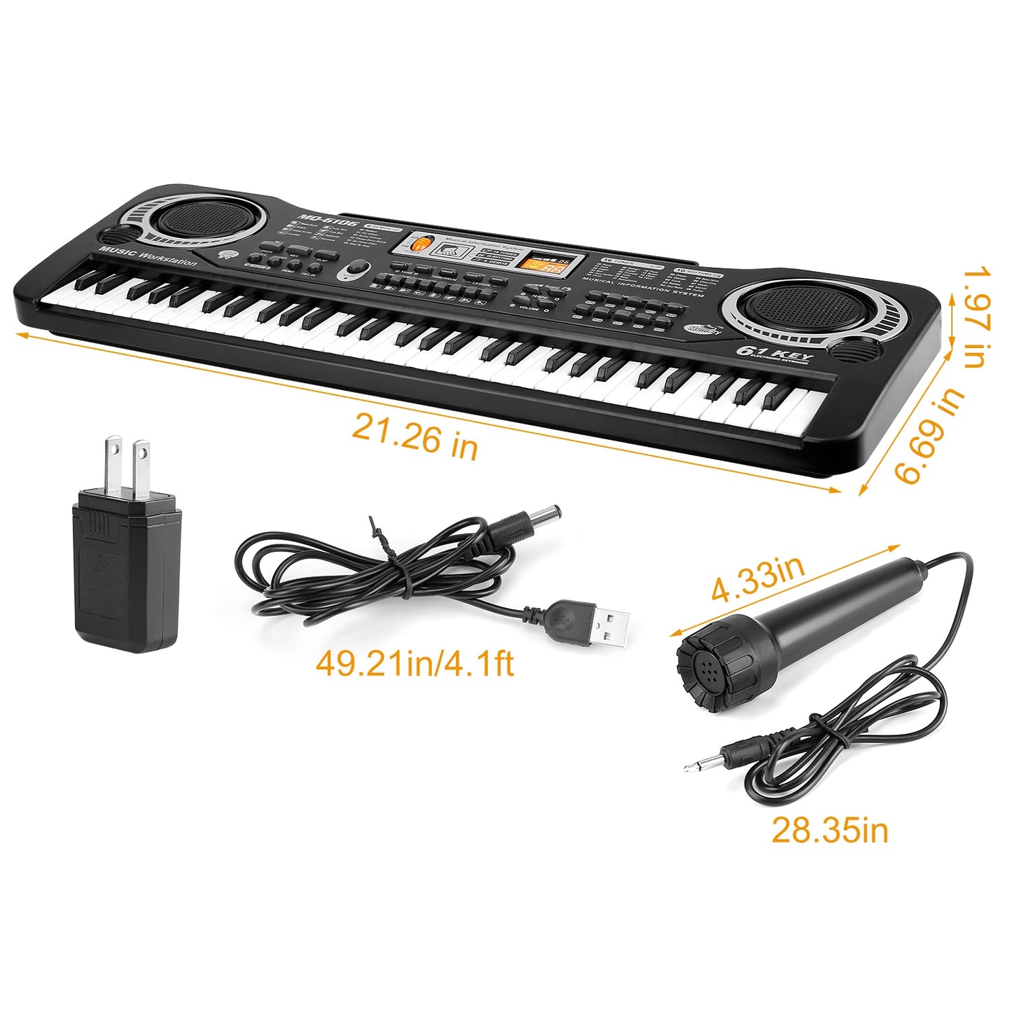 61 Key Electronic Music Keyboard