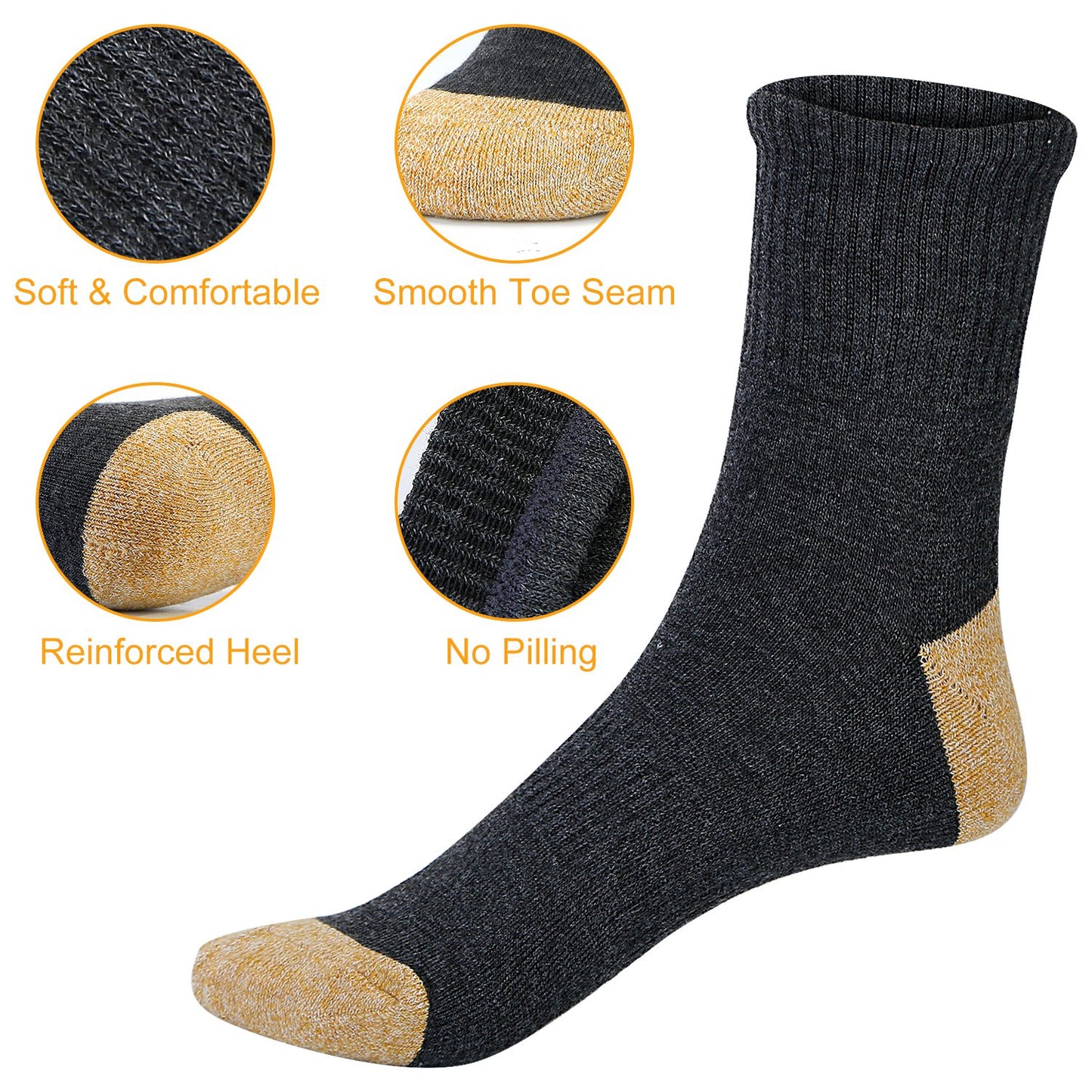 3 Pairs Men Socks Spring Winter Ankle Socks Compression-Fit Sport Socks