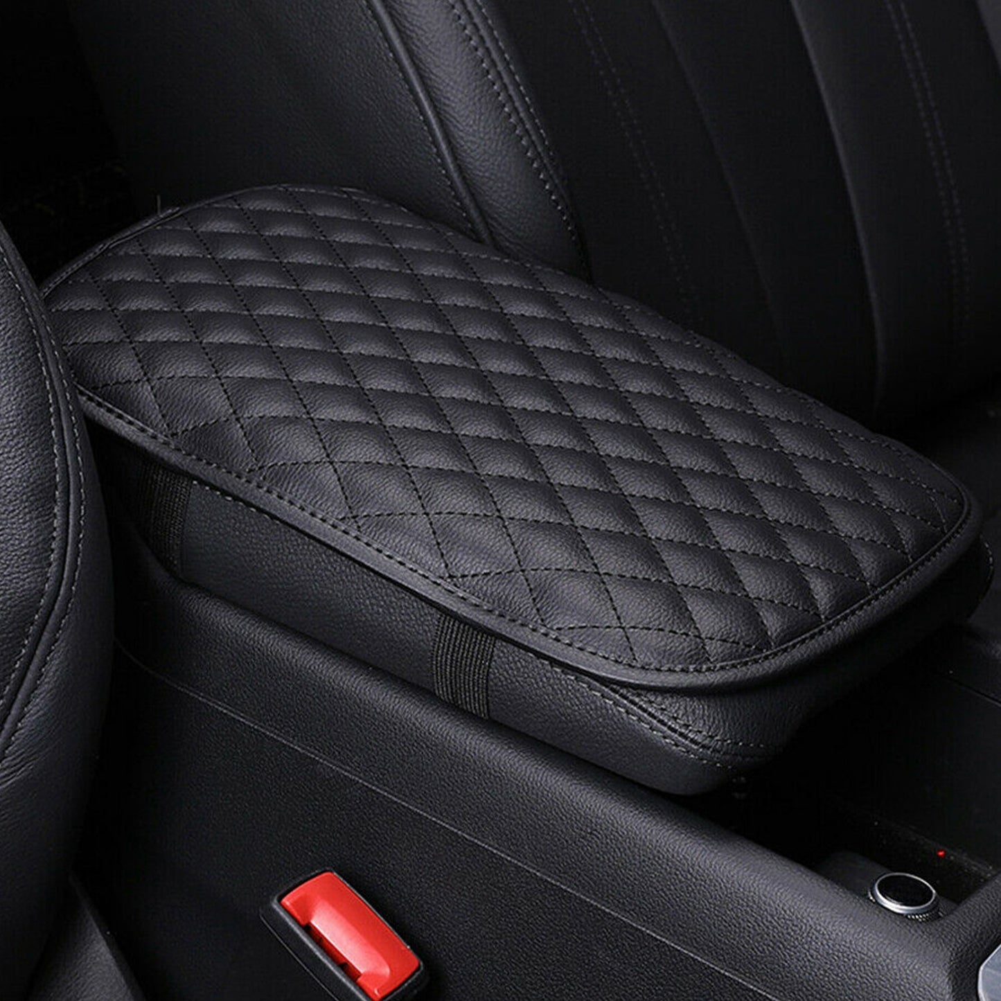 Car Armrest Pad Cover PU Leather Auto Center Console Seat Box Cover Protector
