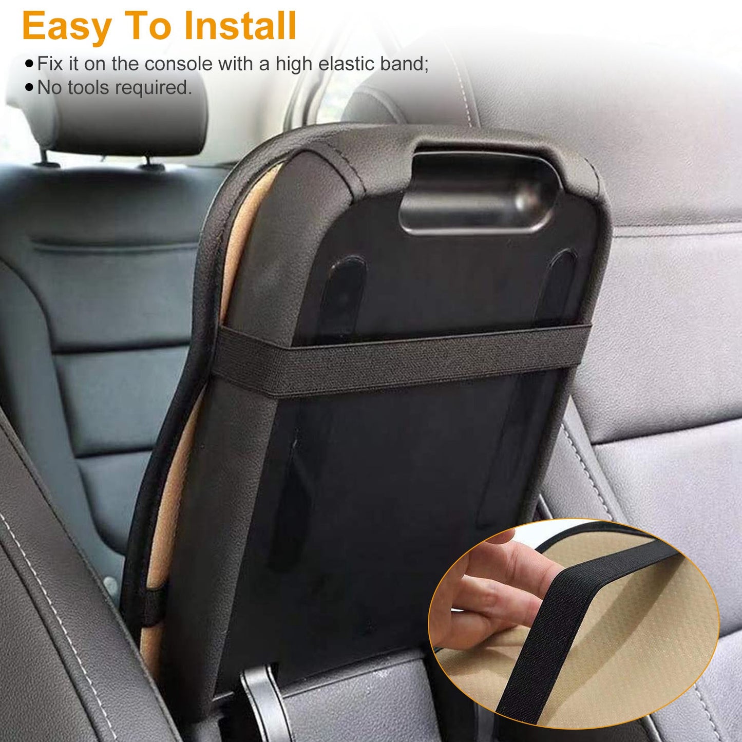 Car Armrest Pad Cover PU Leather Auto Center Console Seat Box Cover Protector