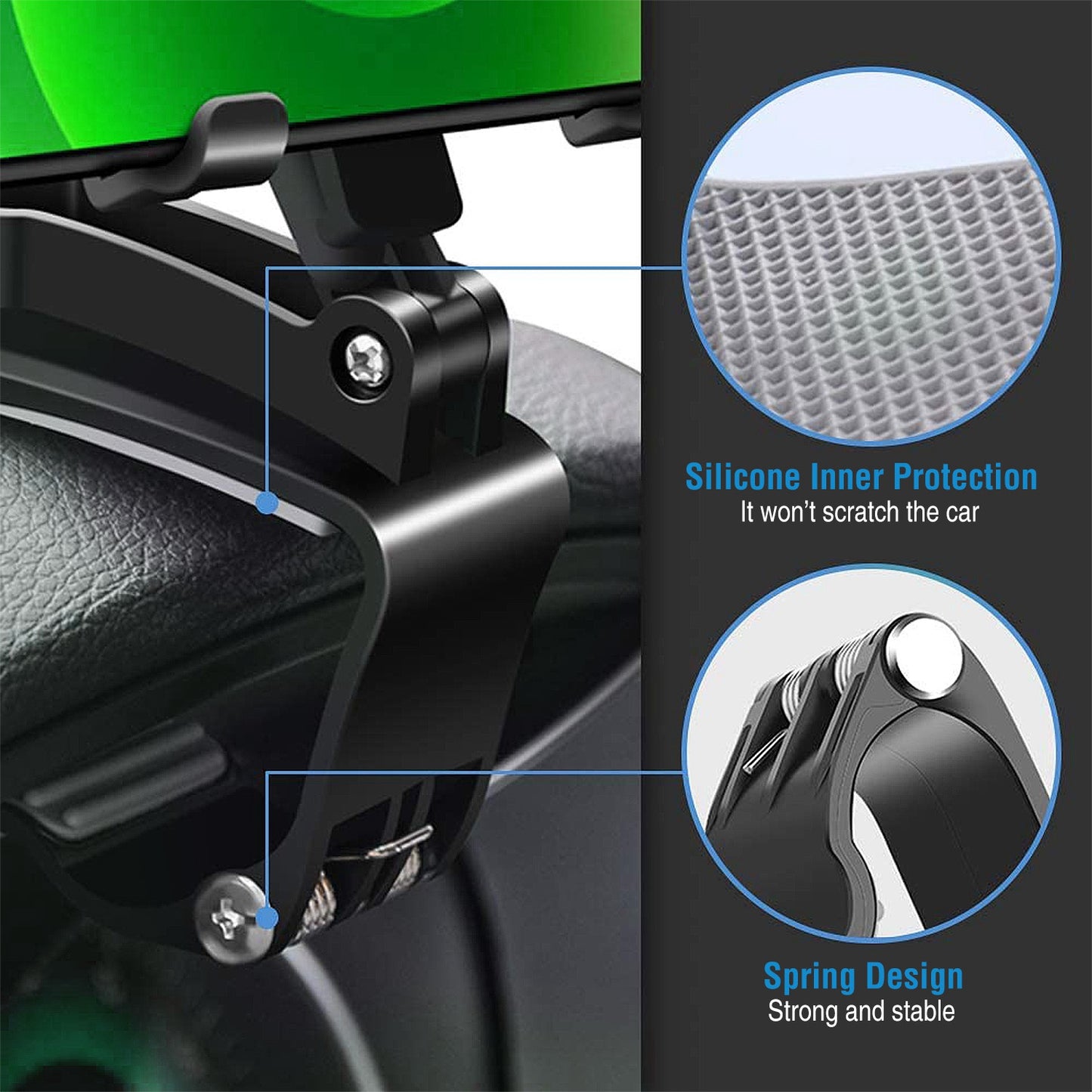 Car Dashboard Phone Stand Car Phone Holder Non-slip 360° Rotation Dashboard Phone Holder Suitable For 3-7in Cell Phone