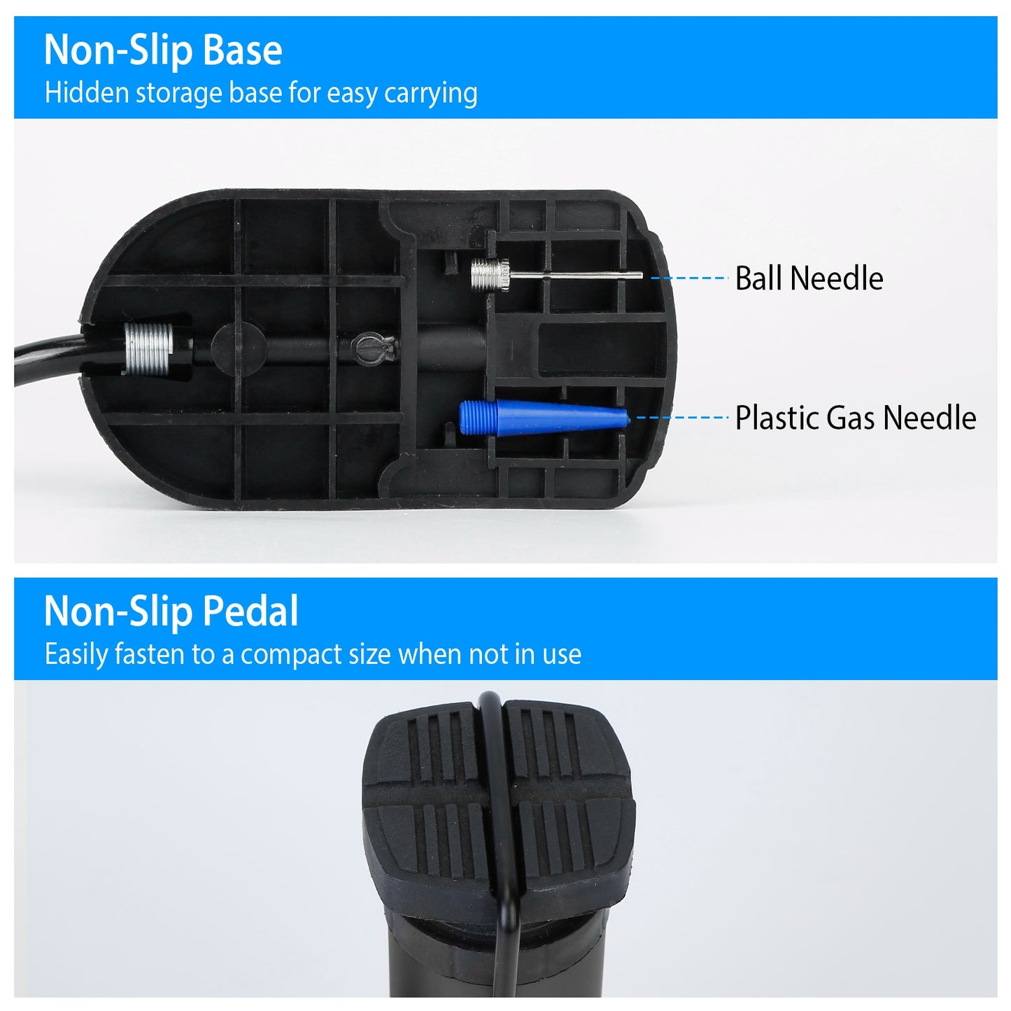 Mini Bike Foot Pump Portable Bicycle Tire Inflator Ball Air Pump Pressure Gauge Tire Air Pump