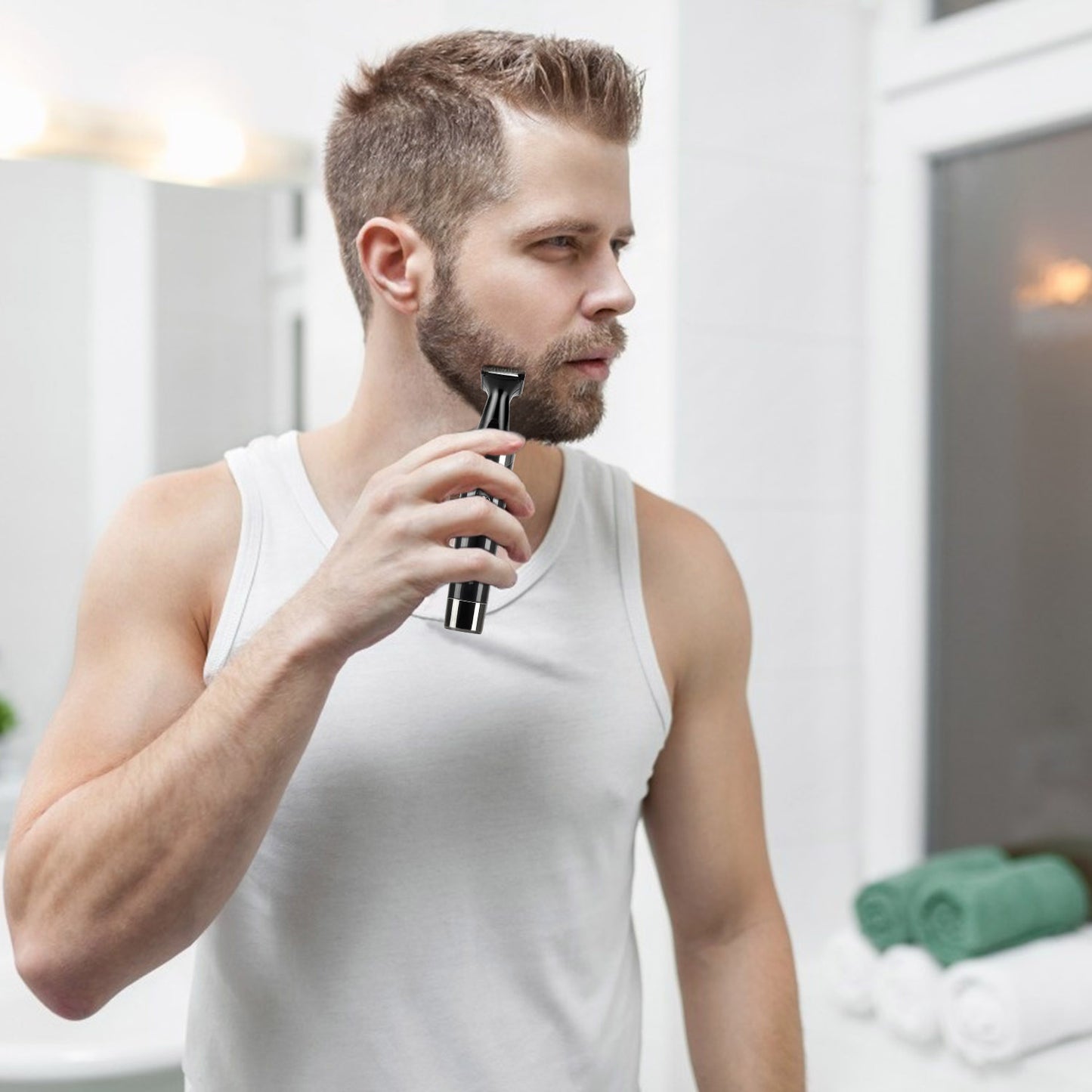 4 In 1 Rechargeable Razor Hair Beard Eyebrow Ear Nose Hairs Sideburn Trimmer Clipper