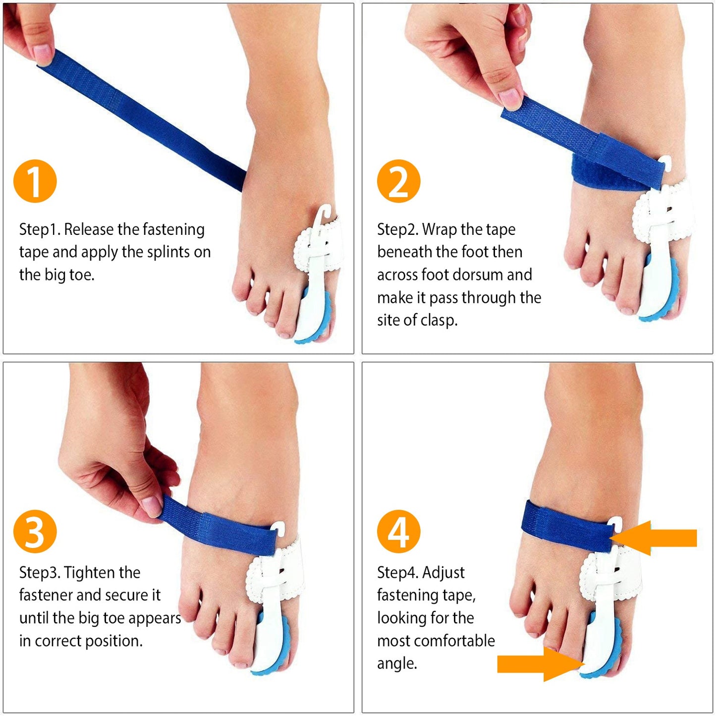 Bunion Corrector Night Time Bunion Splints Bunion Relief Protector Sleeves Kit