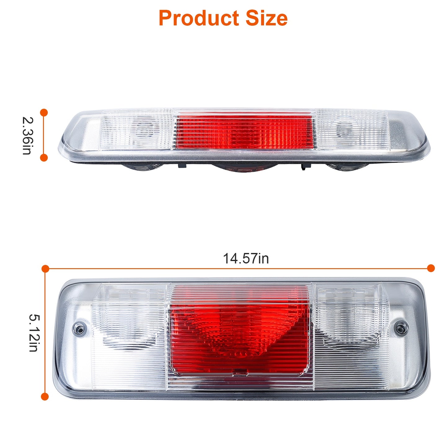 Fit For 2004-2008 Ford F150 Third Brake Tail Light Cargo Lamp Bar Rear Center High Mount Stop Light