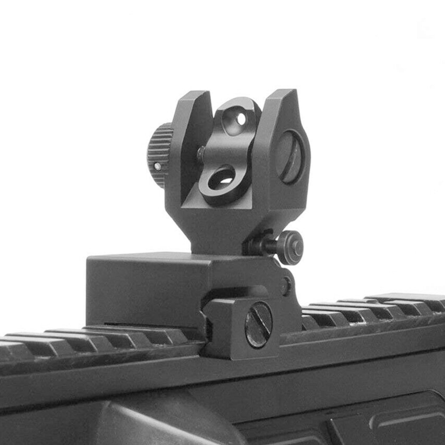Flip Up Rear Front Sights Aluminum Alloy Tactical Folding Back Up Sight Set Fits For Picatinny Weaver Rails