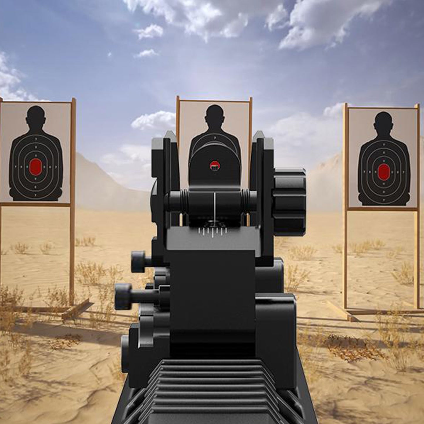 Flip Up Rear Front Sights Aluminum Alloy Tactical Folding Back Up Sight Set Fits For Picatinny Weaver Rails