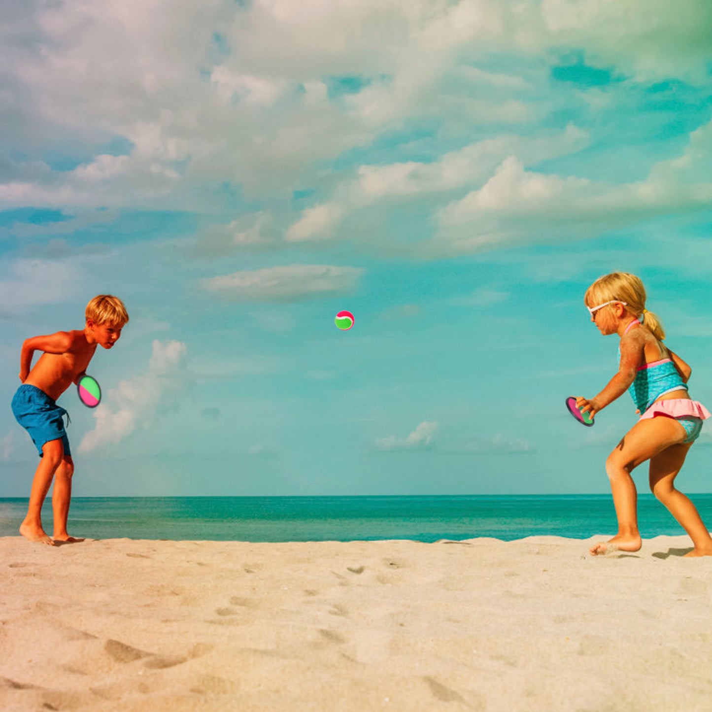 3Sets Toss and Catch Ball Throw Catch Ball Paddle Outdoor Ball Game Catch Game Beach Game