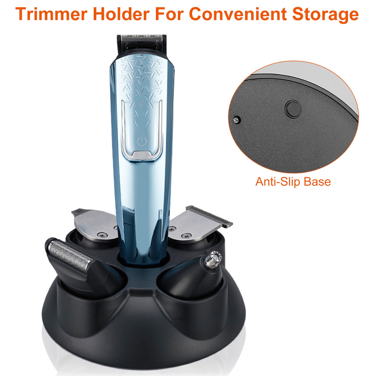 5-In-1 Men’s Beard Trimmer Cordless Hair Clipper Electric Waterproof Shaver Grooming Kit w/ LED Display for Nose Ear Facial Hair