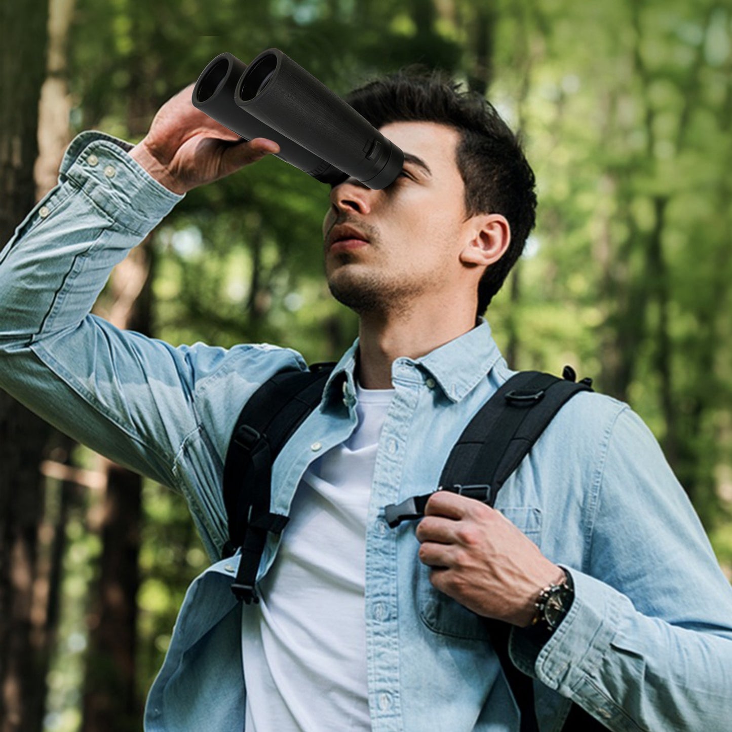 12X Zoom Binoculars with FMC Lens Foldable Telescope for Concert Bird Watching Hunting Sports Events Concerts
