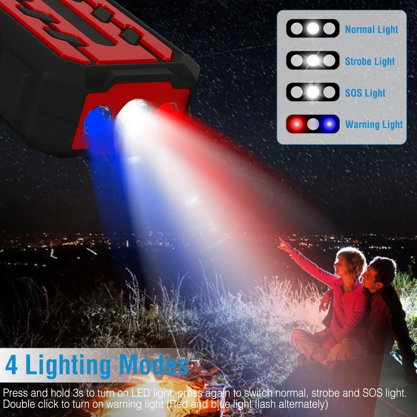 Car Jump Starter Booster 800A Peak 28000mAh Battery Charger Power Bank w/ 4 Modes LED Flashlight for Up to 6.0L Gas or 4.0L Diesel Engine