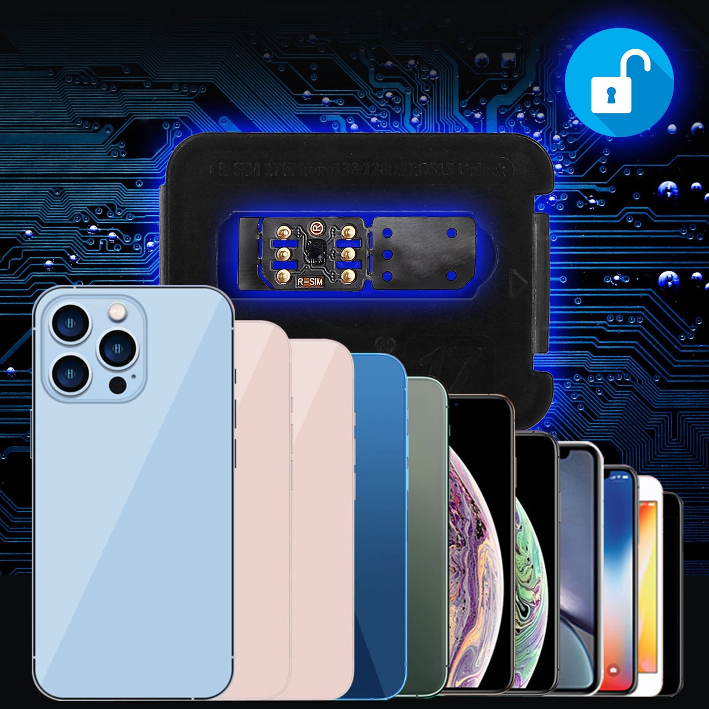 R-SIM17 Nano Unlock RSIM Card Fit for iPhone 13 12 11 Pro Max XR X 8 7 iOS15
