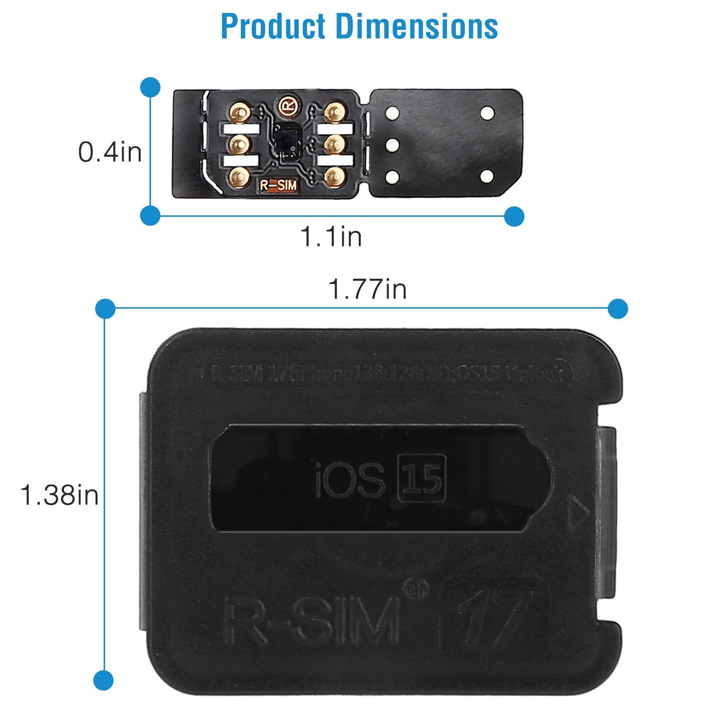 R-SIM17 Nano Unlock RSIM Card Fit for iPhone 13 12 11 Pro Max XR X 8 7 iOS15