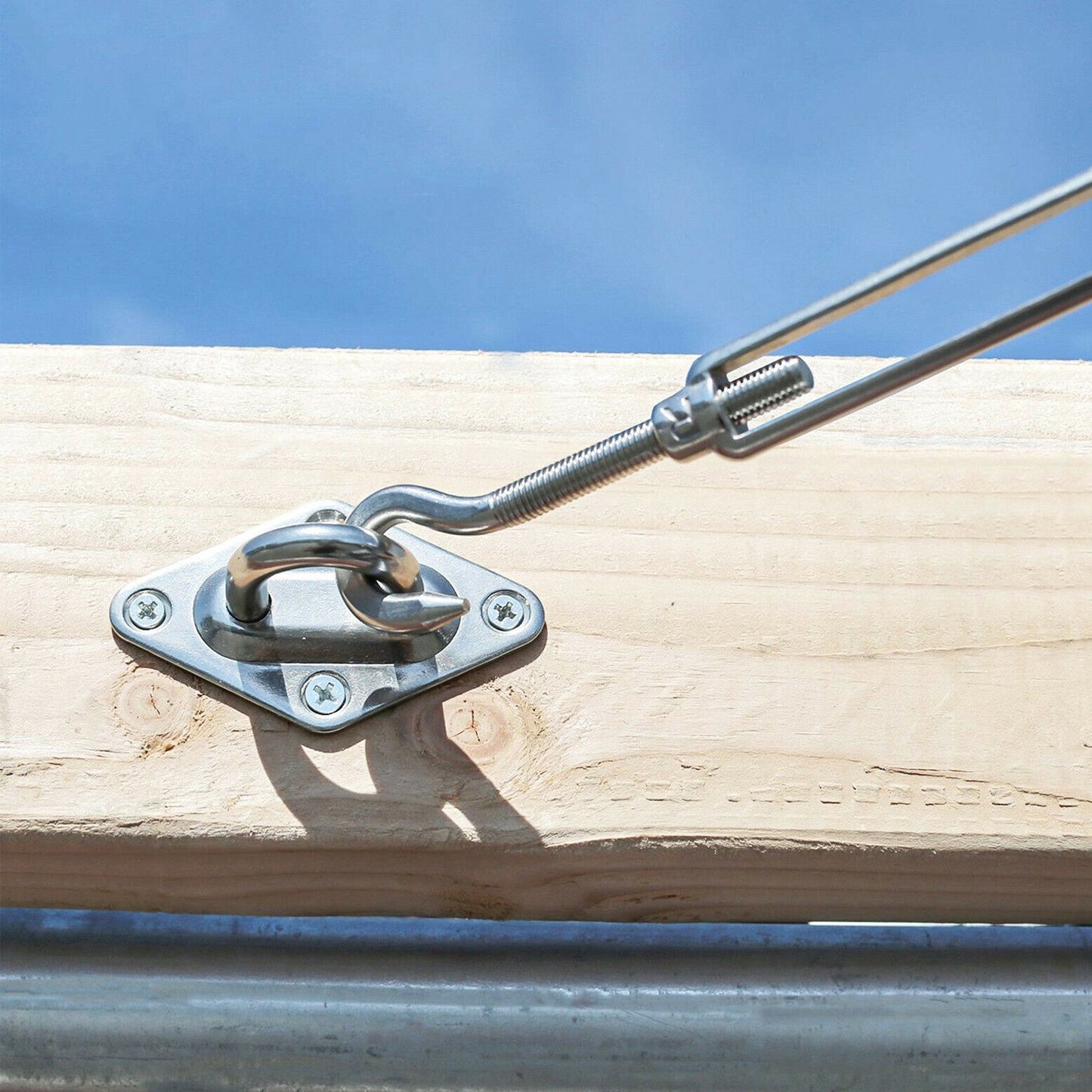 Sun Shade Sail Hardware Kit Stainless Steel Canopy Installation Kit Fixing Accessory for Rectangular Square Shade Sail Installation