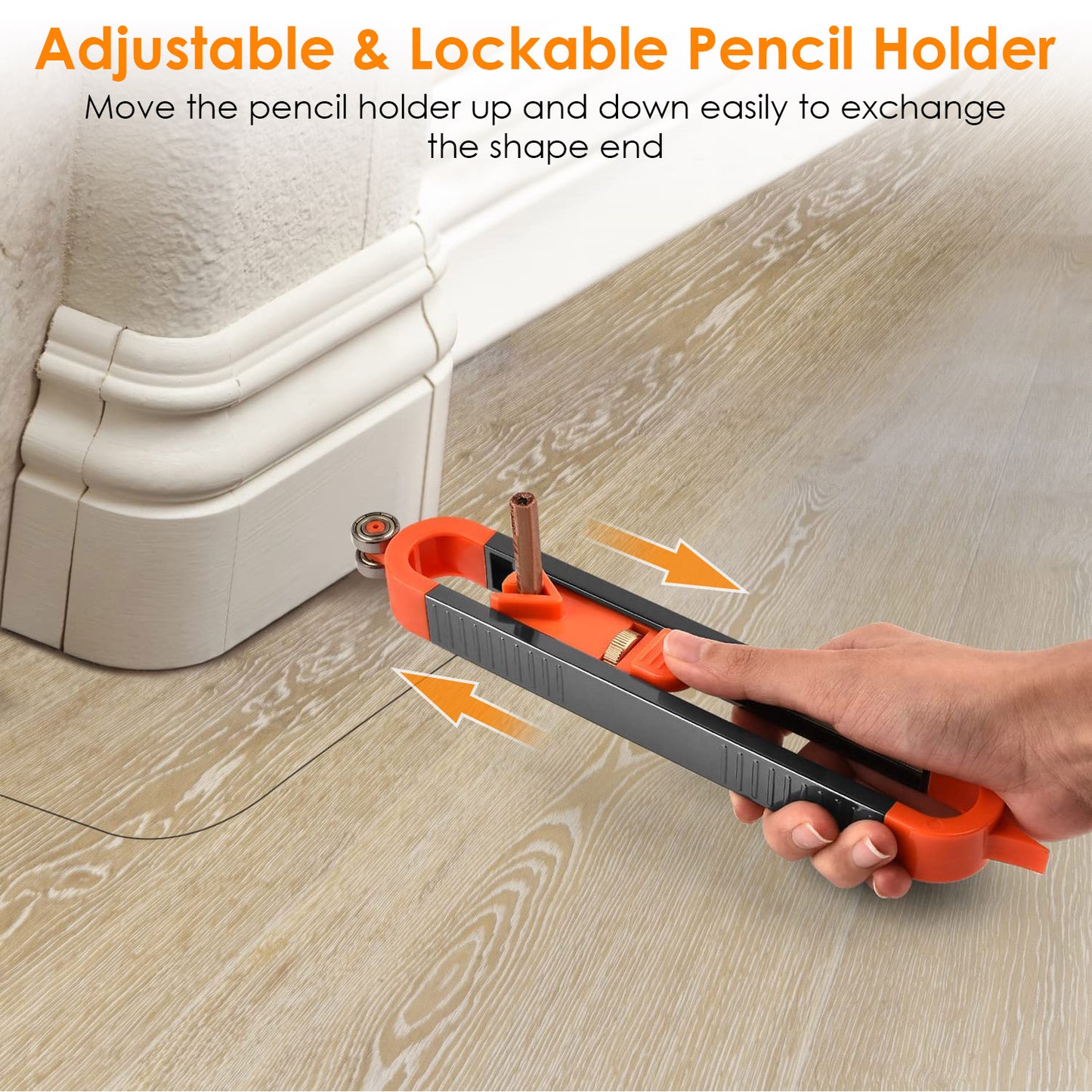 Precise Contour Gauge with Lock Measuring Profile Duplicator Woodworking Measure Ruler Profile Scribe Tool
