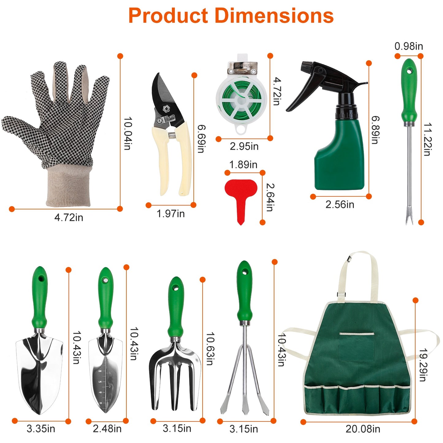 Garden Tool Set 30Pcs Stainless Steel Hand Tools Kit