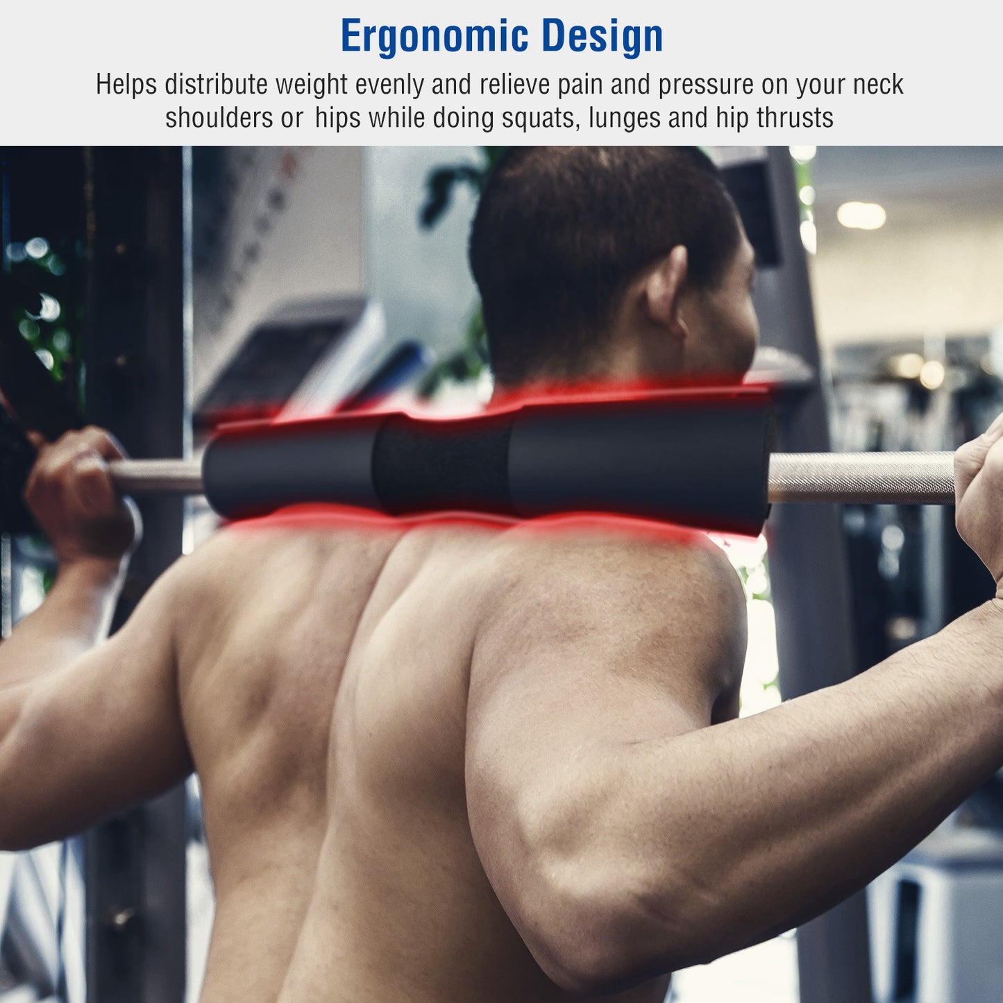 Barbell Pad Support Squat Bar Foam Cover Pad Weight Lifting Pull Up