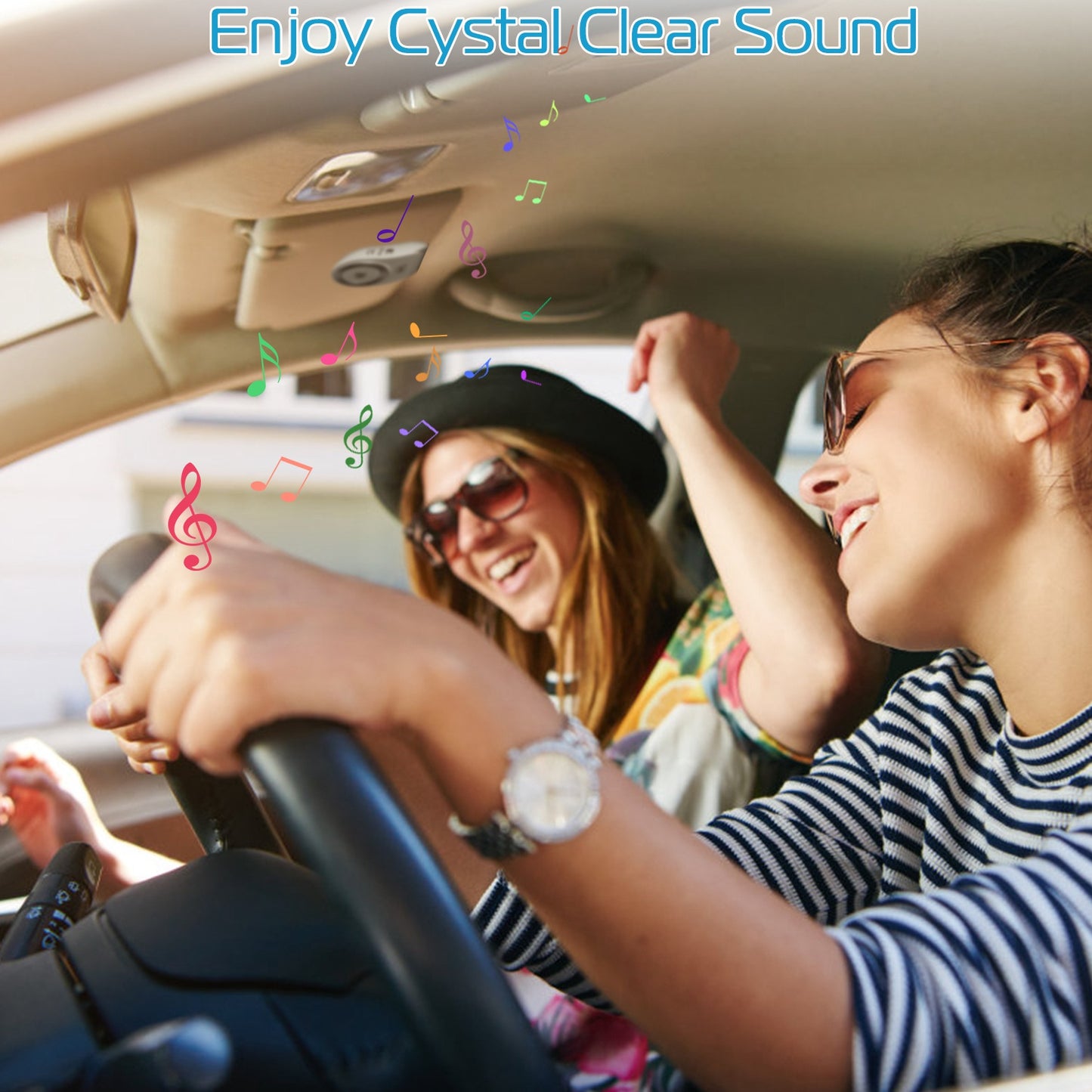 Car Wireless Speakerphone Wireless V4.1 In-Car Speaker Hands-free Calling Music Player