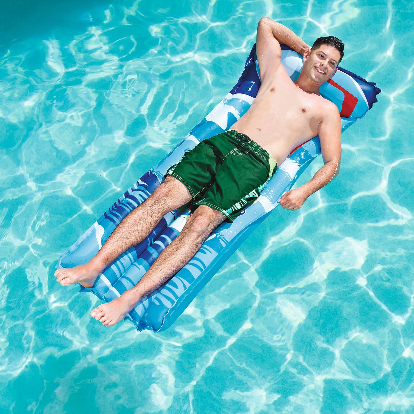 72in Inflatable Pool Float Raft Float Lounge Swimming Pool Mat
