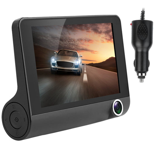 FHD 1080P Car DVR Dash Camera 4In 3 Lens Vehicle Driving Recorder Seamless Recording