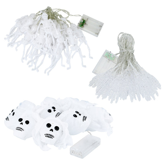 3Pcs Halloween Light Decorations Total 50 LEDs 24ft Halloween String Lights