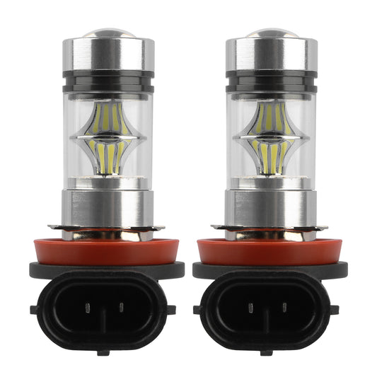 2PCS 1000lm 100W H8/H9/H11 LED Fog DRL Light Bulb IP65 Water-Resistant