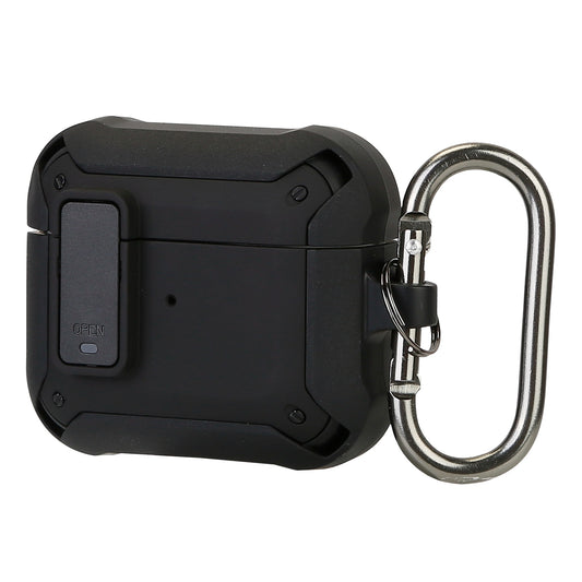 Protective Case Cover Fit for Airpod 3 Hard Shell Shockproof Cover Case w/ Carabiner