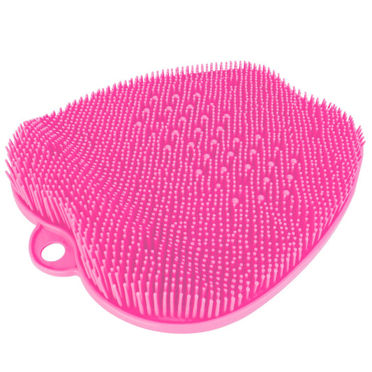 Shower Foot Scrubber Foot Massager Exfoliation Cleaner Mat Improve Foot Circulation Scrubber w/ Anti-slip Suction Cups Pink