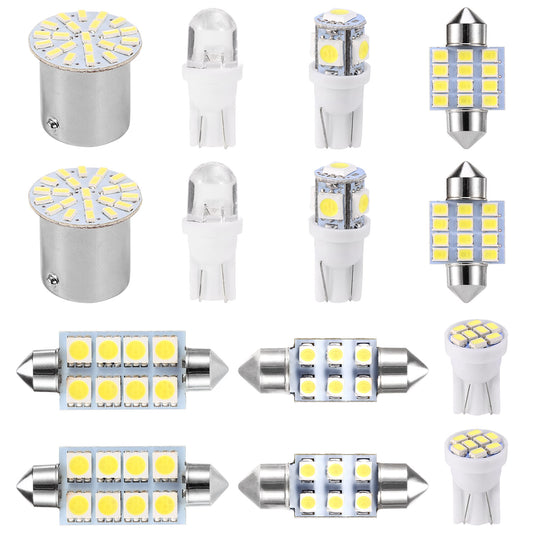 14Pcs T10/31mm/36mm/41mm/1156 Festoon LED Light Bulb Interior Dome Map LED Lights