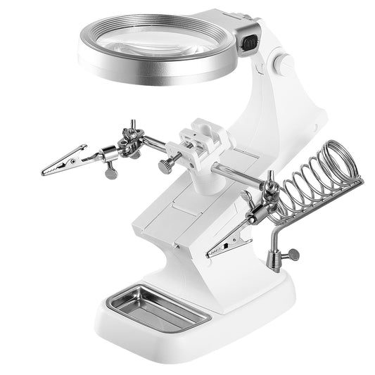 LED Light Helping Hands Magnifying Glass 3X/4.5X