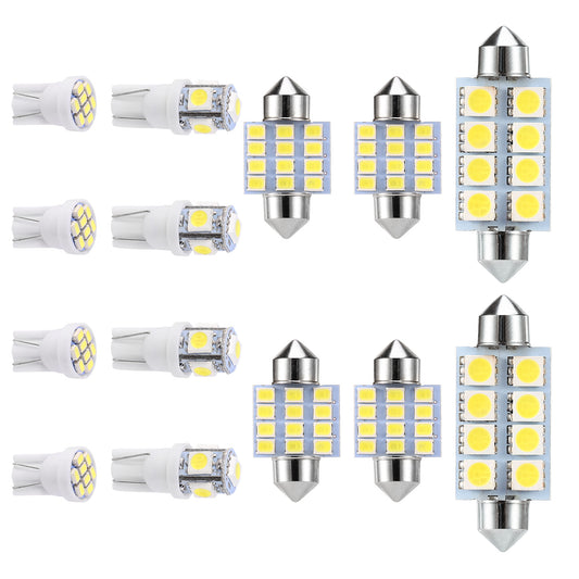 14Pcs T10 31mm 41mm Festoon LED Light Bulb Interior Dome Map LED Lights