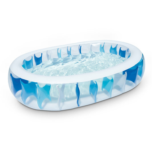 90x60x20in Inflatable Swimming Pool Blow Up Family Pool For Kids Foldable