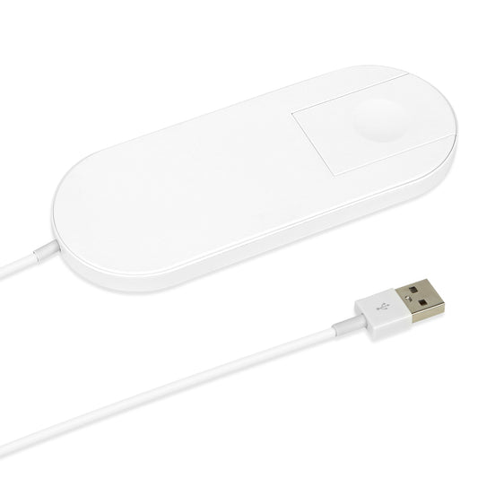 10W Qi Wireless Charger Watch Charger 2-in-1 Wirless Charging Pad