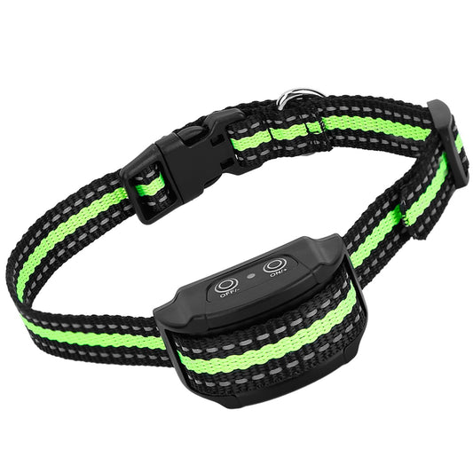 Anti-Bark Dog Collar IP67 Waterproof Beep Electric Shock Rechargeable Pet Training Device w/ 7 Adjustable Sensitivity