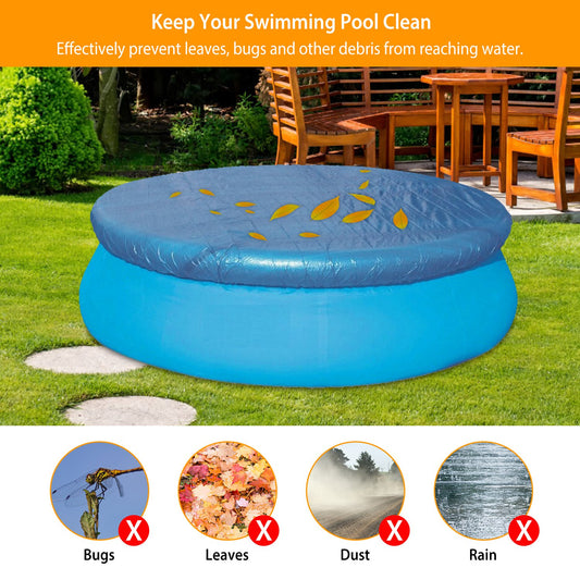 10ft Swimming Pool Cover Protector Dustproof Waterproof Paddling Pool Cover
