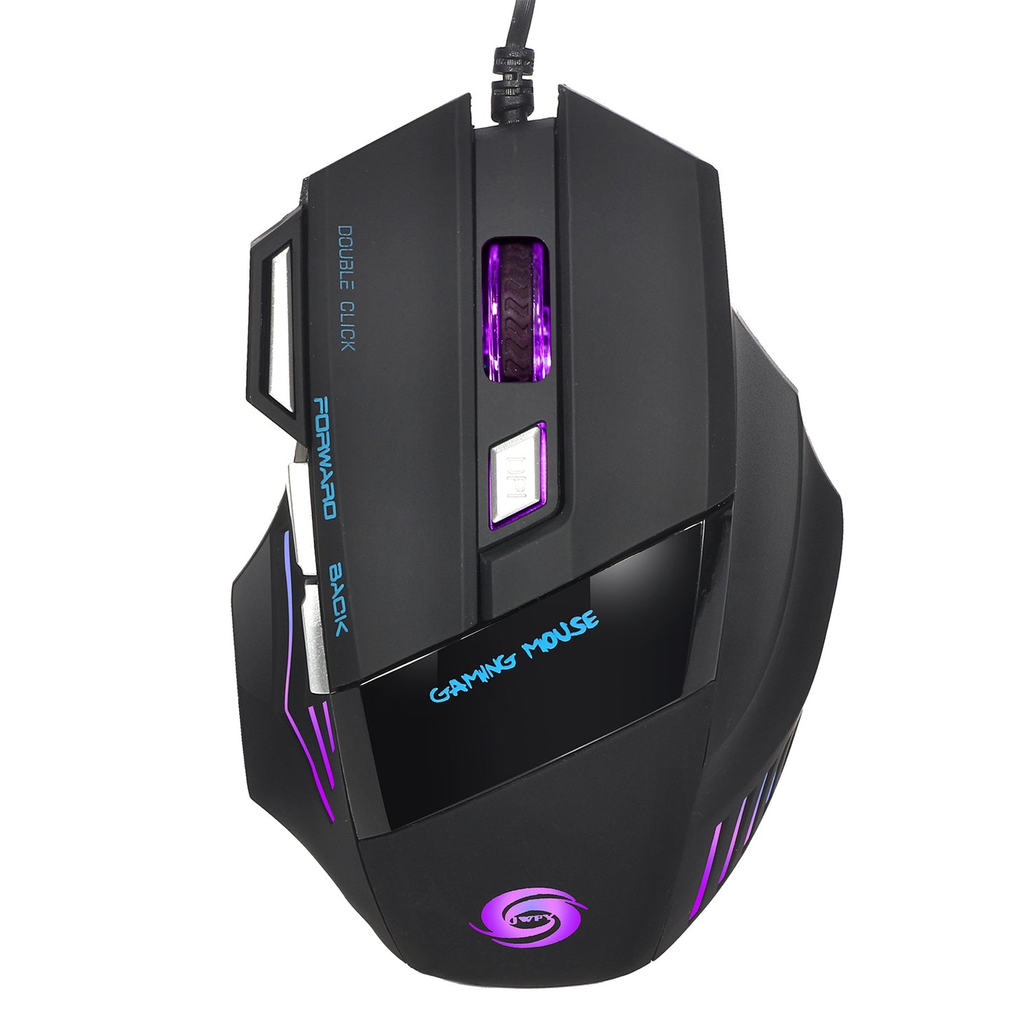 Wired Gaming Mouse 7 Keys Ergonomic Optical Mouse w/ 7 Changeable Colors 5 Adjustable DPI Levels up to 5500 for Computer Laptop