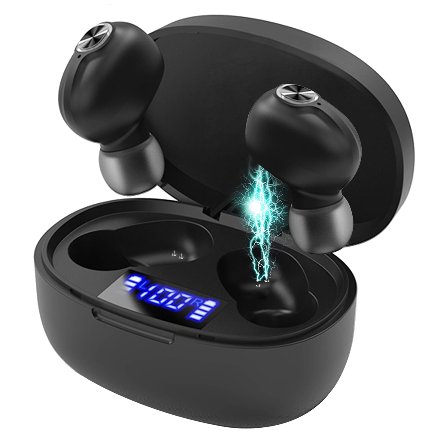 TWS Wireless 5.0 Earbuds In-Ear Stereo Headset Noise Canceling Earphone Headsets w/Mic Magnetic Charging Dock