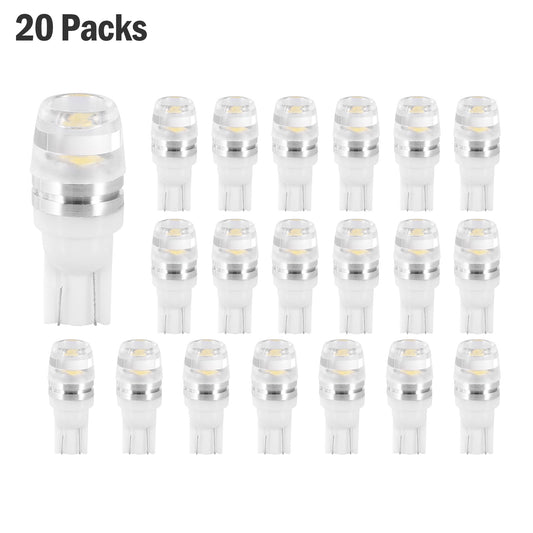 20Pcs/Kit LED Car Light Bulbs 500lm T10 2323SMD 6500K White Auto Lamps