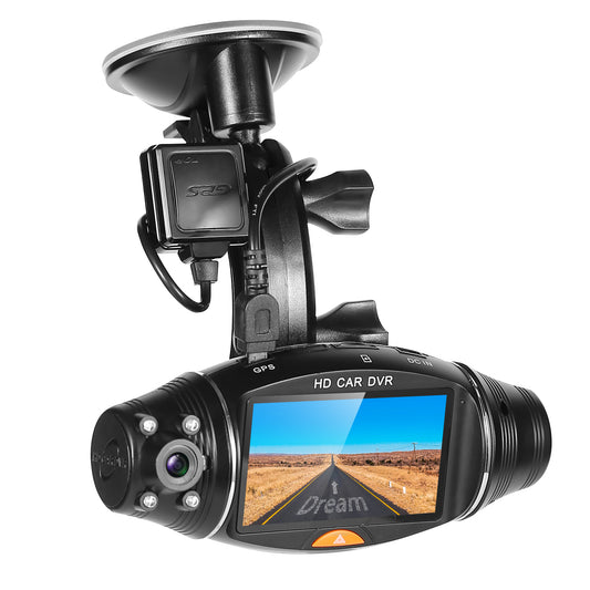 FHD 1080P Dual Lens Car DVR Dash Cam GPS Camera Video Recorder