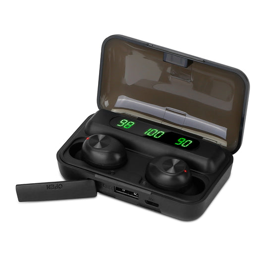 Wireless 5.1 TWS Earbuds In-Ear Stereo Headset Noise Canceling Earphone w/Mic Magnetic Charging Dock For Driving Working Travelling