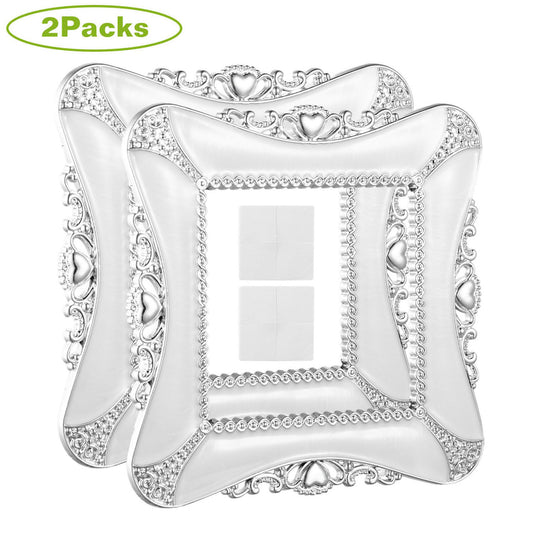 2 Packs Decorative Switch Cover European Romantic Wall Plate Protector