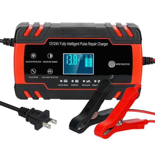 Car�Battery�Charger�12V/8A�24V/4A�Smart�Automatic�Battery�Charger