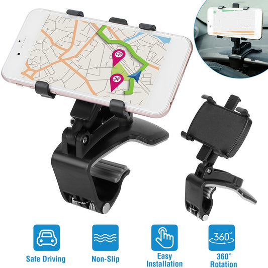 Car Dashboard Phone Stand Car Phone Holder Non-slip 360° Rotation Dashboard Phone Holder Suitable For 3-7in Cell Phone