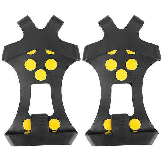 Ice Snow Grips Anti Slip Over Shoe Spikes Boot Traction Cleat Portable Ice Grippers Footwear w/ 10 Steel Studs S Size